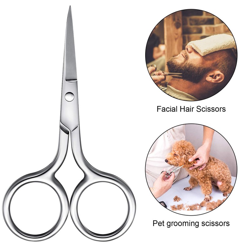 Mudder 3 Pack Small Nose Scissors Facial Hair Trimming Mini