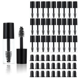 27 tubos vacíos de máscara con varita mini botellas de rímel vacías de 3 ml con cepillo para polvo de inserción de goma, tamaño de muestra pequeño,...