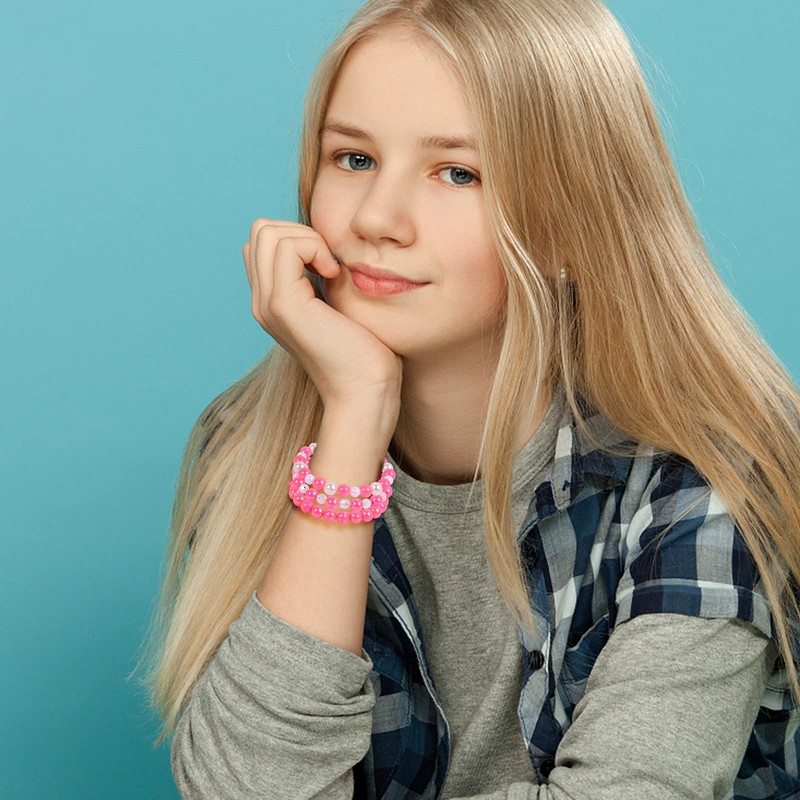 Jaqakid 12PCS Kids Bracelet for Girls,Cute Bracelets Little Girl Bracelets