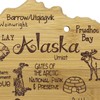 Totally Bamboo Destination Alaska State Shaped Serving and Cutting Board,