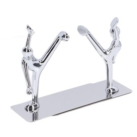 SYH&AQYE Metal Decorative Bookends, Whimsical Hidden Book Ends for a Cool Book Holder Display, Cute Home Decor and Modern Gift Idea for Shelves Desk or Table