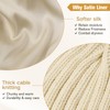 Satin Lined Beanie for Women Black Knit Winter Hats Silk