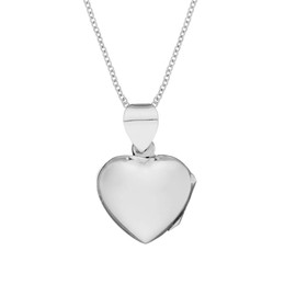 Silverly Women's 925 Sterling Silver Puffed Heart Love Friendship Locket Pendant Necklace, 18"