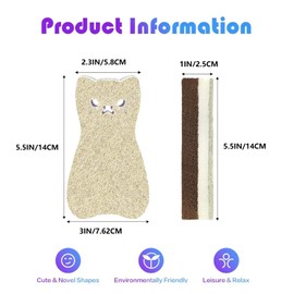 Cat Shaped Kitchen Sponges, Scratch-Resistant, Durable, Scouring Pad for Dishes, Pots and Pans, Double-Sided Cleaning Sponge (Pack of 4)