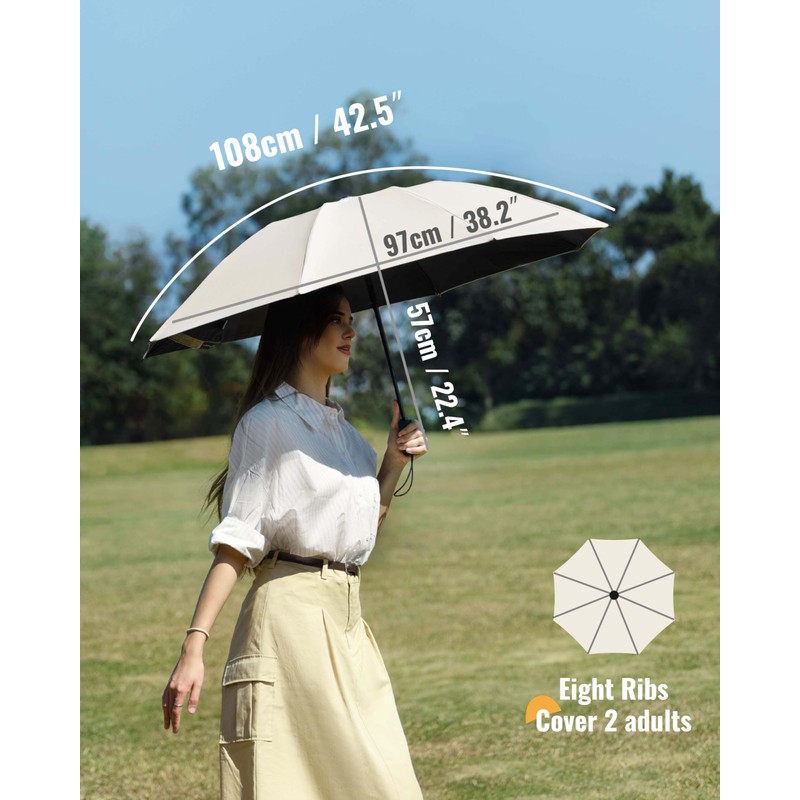 Chakipee Windproof Automatic Umbrellas, Lightweight Portable Umbrellas for Travel, Robust