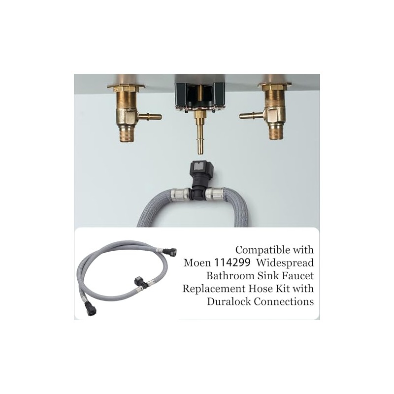 Replacement Hose Kit Compatible with Moen 114299 Widespread Bathroom Sink
