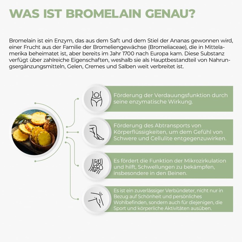 Bandini® Bromelain High Dose 1000 mg per Dose 180 Capsules