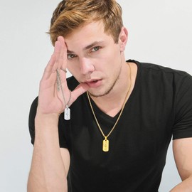 U7 Lords Prayer Christian Necklace Stainless Steel Matthew 6:9-13 Dog Tag Pendant for Men Women