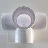Unbranded 4-Pack 1/2 in. 4-Way SCH40 PVC Elbow Fittings ASTM
