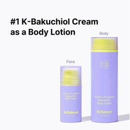 BY WISHTREND Vitamin A-mazing Bakuchiol Body Lotion 150g, Korean body lotion, skin bumps, chicken skin, hyperpigmentation, dull wrinkles, pore care for All Skin Types
