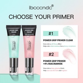 Power Grip Primer + 4% Niacinamide, Hydrating Face Primer, Evens Skin, Grips Makeup, Moisturizes Primes, Perfect Gel-Based, Primer Face Makeup for Long Lasting, Smoothing Foundation Primer (Pink)