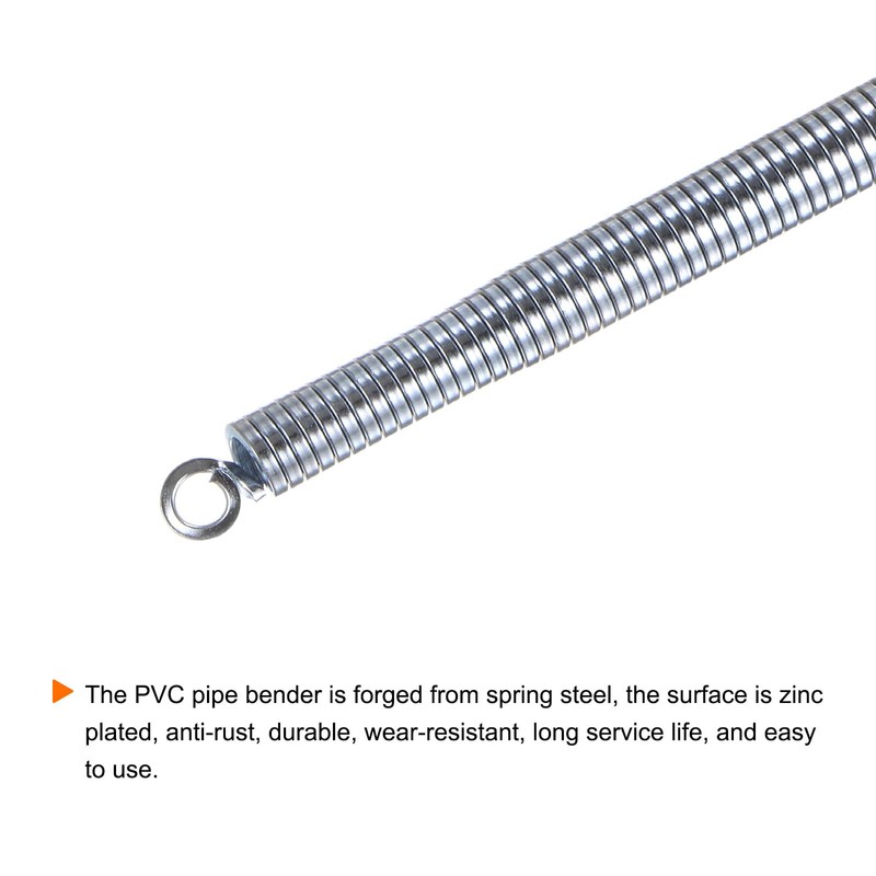 HARFINGTON PVC Spring Bender 11.8mm OD 550mm Long Zinc Plated