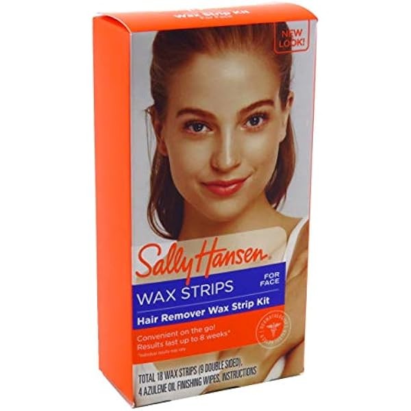Sally Hansen Hair Remover Wax Strip Kit For Face (Pack