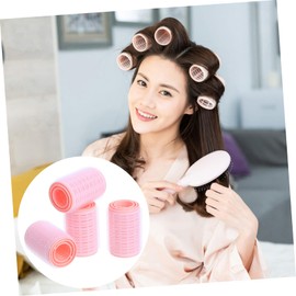 Vaguelly 12pcs Pink Self-Grip Hair Rollers for Salon Styling Easy to Use Curlers for Long and Medium Hair for DIY Curly Hairstyles