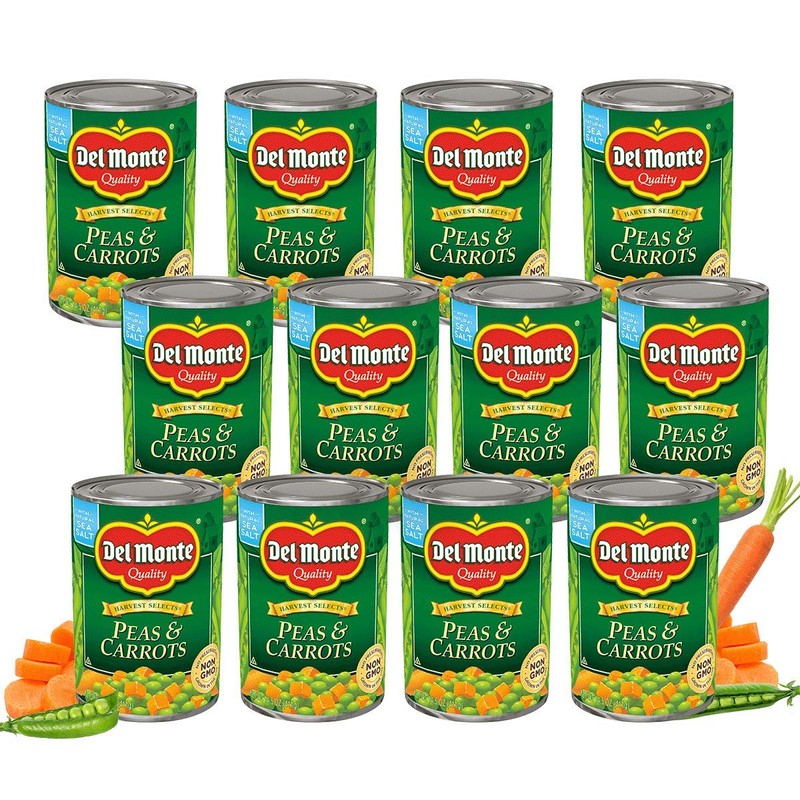 Del Monte SPECIAL BLENDS Peas & Carrots, Canned Vegetables, 12