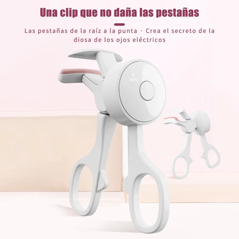 Rizador De Pestañas Eléctrico Sin Marco Recargable Por Usb Blanco