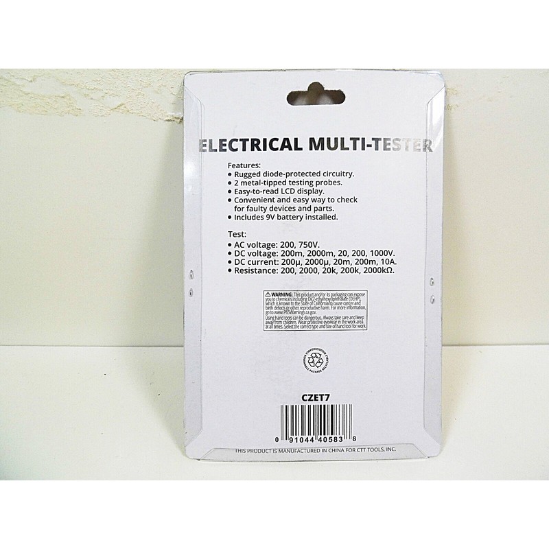 Cal-Hawk Multi Meter AC/DC Digital Continuity Tester Volt Amp Ohmns