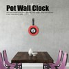 Frying Pan Wall Clock Aluminum Kitchen Pot Decorative Hanging Clocks