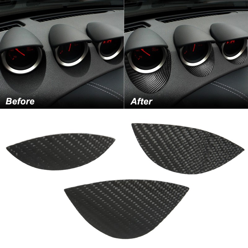Dashboard Gauge Cover Decoration Carbon Fiber Replacement for NISSAN 370Z