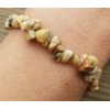 NATURAL CRAZY LACE AGATE STONE GEMSTONE STRETCHY CHIP BRACELET