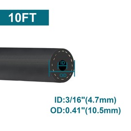 ZONBANG 3/16 Fuel Line, NBR Rubber 3/16 Fuel Hose Nylon Braided, Fuel Line Hose for Automotive Vehicles(10FT)