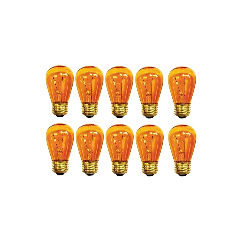 YI LIGHTING - 11W S14 Transparent Amber Sign Light Bulb