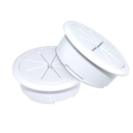 Aifeier ET 2PCS Desk Grommet 2 Inch/50mm Rubber Cable Wire Grommet Cable Hole Cover for Managing and Hiding Office PC Desk Cable Cord (White)