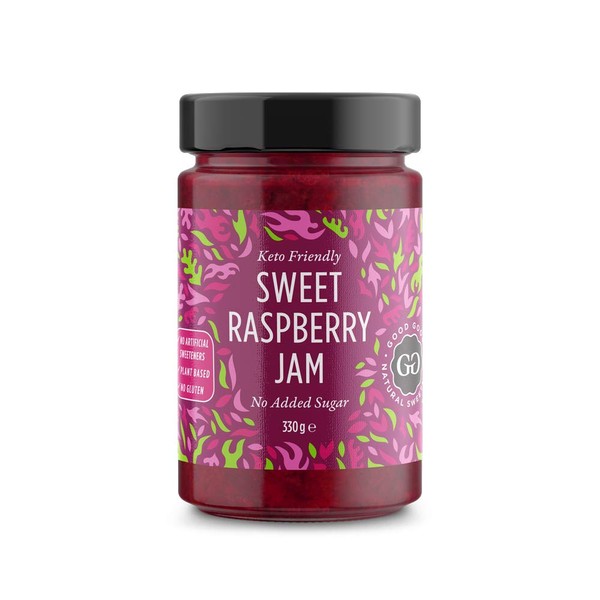 Sweet Raspberry Jam - Keto Friendly - 12 oz / 330 g - No Added Sugar Raspberry - Keto - Vegan - Gluten Free - Diabetic (Raspberry)