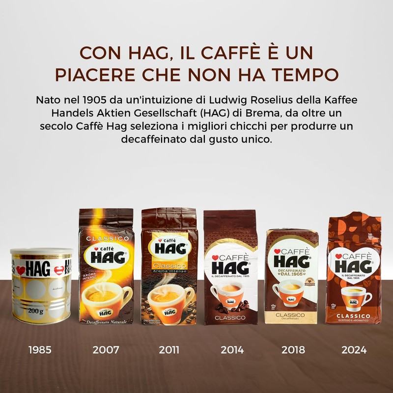 Hag - Capsule Caffè Decaffeinato Espresso Classico - 100 capsule
