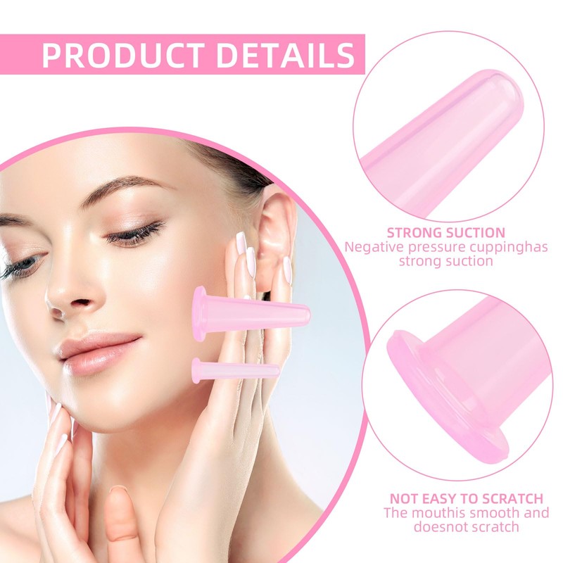 4 Stück Schröpfen Cups Silikon,Schröpfen Silikon Schröpfset Facial Silikon set,