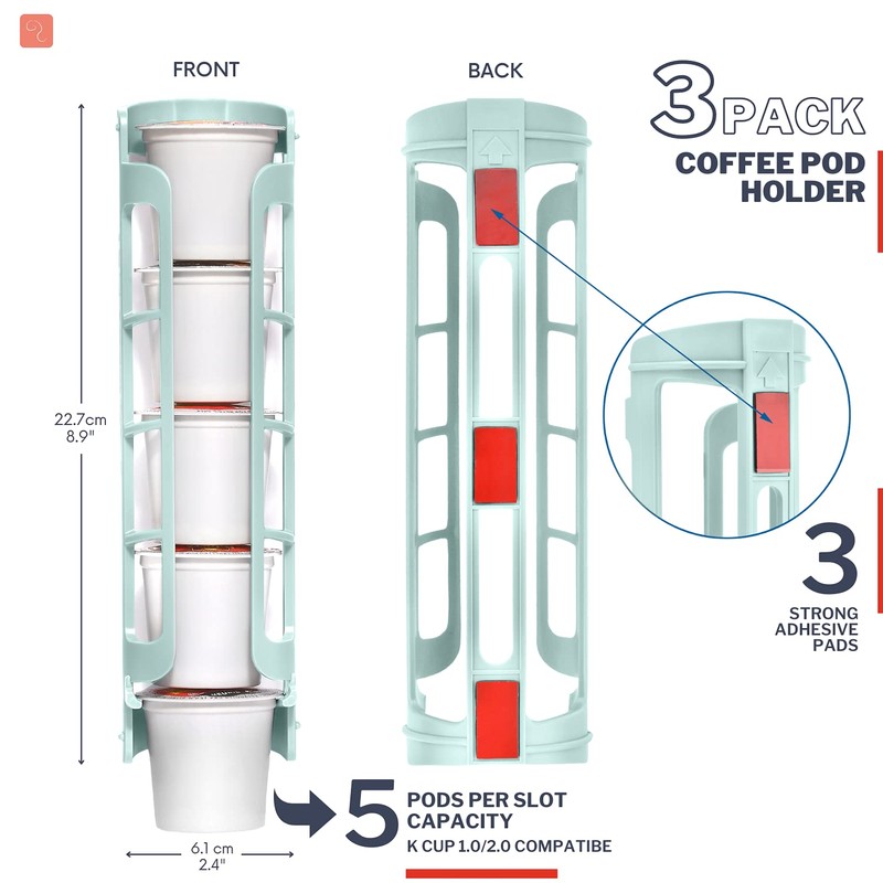 K Cup Holder for Keurig K-Cup,Coffee pod Storage, Side Mount