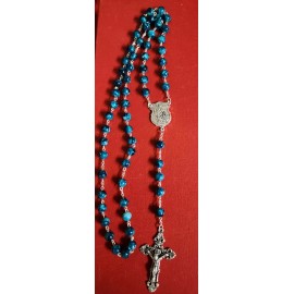 CHRISTIAN CATHOLIC ROSARY  BLUE COLOR 8 mm