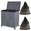 Morcte 120 L Double Collapsible Laundry Hamper with Lid and