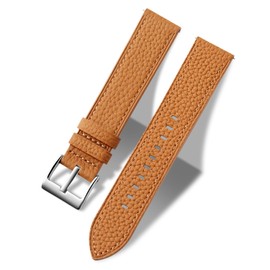 MUENShop Extra Long XXL Strap Genuine Leather Litchi Quick Release 20mm 22mm Large Size Compatible with Most Smartwatches Band