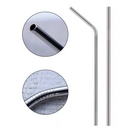 Universo en Linea Kit 8 Popotes Metálicos 4cepillos 1 Bolsa Ecológicos Calidad