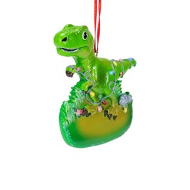 T-Rex Dinosaur With Lights Ornament For Personalization