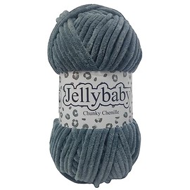 Cygnet JELLYBABY Chenille Supersoft Chunky Knitting Crochet/Yarn - 100g Ball (Smokey Grey - 004)