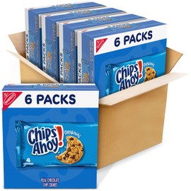 CHIPS AHOY! Original Chocolate Chip Cookies, 24 Total Snack Packs, 4 Boxes (4 Cookies Per Pack)