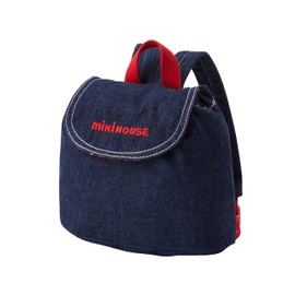 Miki House 10-8201-493 Rucksack, Denim Backpack, For Boys, Girls, Baby, Kids, Children, Rucksack, Bag, Indigo Blue, indigo blue