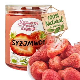 Freeze Dried Strawberries, 5oz (150g) - No Sugar Added, Crunchy Sliced Snack for Smoothies,Emergency Storage, Baking Food Supply | Kid-Friendly, 100% Natural & No Additives.