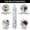 Cortador de Cajas Retráctil de Acero Inoxidable, Cuchillo Multiusos, Cuchillo