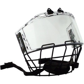 TronX S920 Senior Full Hockey Helmet Cage & Shield Clear Certified Anti-Fog/Anti-Scratch Combo Hybrid - Upgraded New 2024 Model