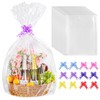 12 PCS Extra Large Cellophane Bags for Hampers, 30"X40" Hamper