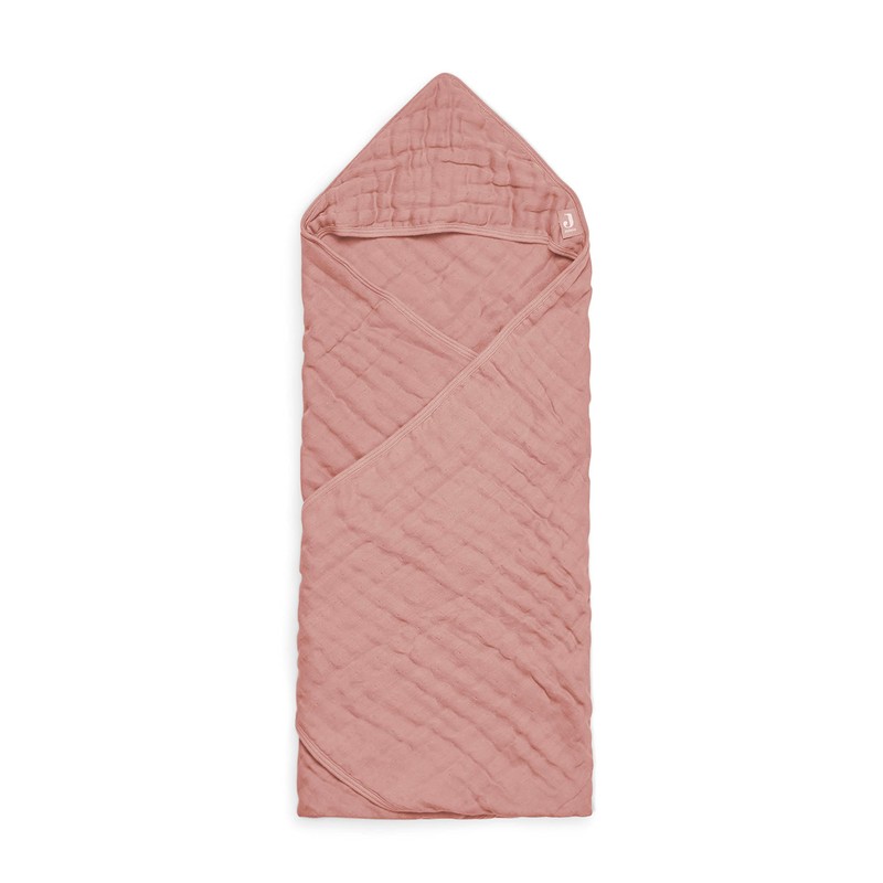 Jollein Hooded Towel Wrinkled 75 x 75 cm Rosewood
