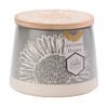 ENGLISH TABLEWARE CO Company Artisan Flower Grey Canister with Bamboo