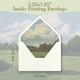 Sky Pattern 5x7 Envelopes - 30 Pack for Invitations, Weddings & Greeting Cards