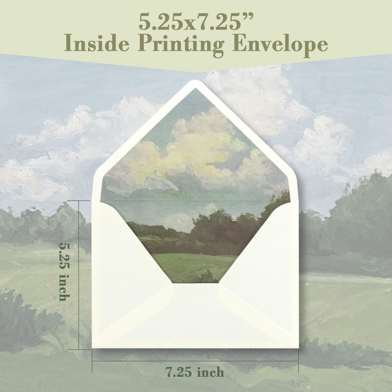 Sky Pattern 5x7 Envelopes - 30 Pack for Invitations, Weddings