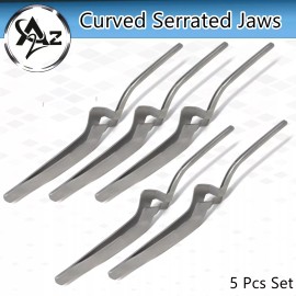 A2Z Scilab Set of 5Pcs Stainless Steel Articulating Paper Dental Forceps Angled Instruments