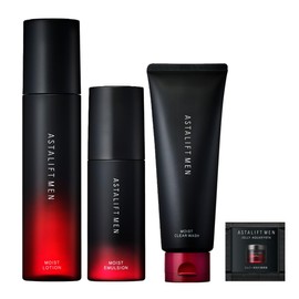 Astalift Men [Facial Lotion Milky Lotion] Moist Clear Wash Face Wash (3.5 oz (100 g) + Moist Lotion Lotion (4.2 fl oz (120 ml) + Moist Emulsion (2.8 fl oz (80 ml) Latex Lotion + 1 Previous Essence