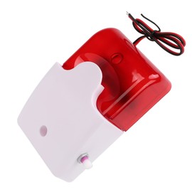 Sound Light Alarm, Adjustable Impact-Resistant Siren Alarm Flash High Decibel Security Warning Device 12 V (12 V)